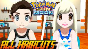 Pokemon ultra sun and moon guide: Pokemon Sun And Moon All Haircuts Colors Male Female Youtube