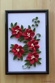 Flower Hanging Wall Art Miniature Quilled Home Decoration Framed Paper Quilling Art Paper Quilling Flowers Paper Quilling Designs Paper Quilling Cards