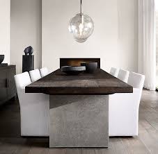 Rh Modern S Concrete Pier Rectangular Dining Table Postmodern Design On A Large Scal Restoration Hardware Dining Room Concrete Dinning Table Large Dining Table