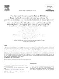 Pdf The European Cancer Anaemia Survey Ecas A Large Multinational Prospective Survey Defining The Prevalence Incidence And Treatment Of Anaemia In Cancer Patients