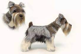 Set Of 2 Gray And White Handcrafted Soft Plush Miniature Schnauzer Stuffed Animals 17 75 In 2021 Miniature Schnauzer Schnauzer Schnauzer Art