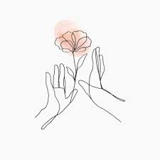 In the most basic sense, line art is drawing the outline of a. Minimal Line Art Hands Floral Black Aesthetic Illustration Wall Stickers Square Simple Poppy Myloview Com