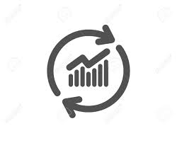 chart icon update report graph or sales growth sign analysis