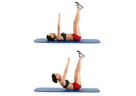 Basically, it looks like this: Toe Touch Crunch How To Exercise Guide Get Strong