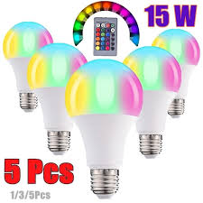 1 3 5piece 16 Change Color Rgb Daylight White Flash Light Bulb Lamp 5 15 W 85 265v Rgb Led Light A80 A50 Led Spotlight Ir Remote Control 4 Modes Wish