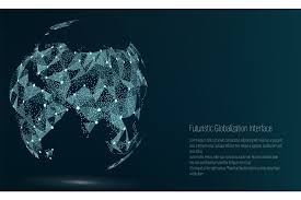 World Map Point Asia Vector Illustration Composition Representing The Global Network Connection International Meaning Futuristic Digital Earth By Pikepicture Thehungryjpeg Com