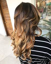 In Love With The Ombre Curls Hair Color To Consider Looks Good On Indian Skin Tone To Indian Skin Hair Color Hair Color Highlights Hair Colour For Indian Skin