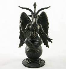 Estátua do Pacífico Giftware Bafomé Estatueta Satânico Demônio Oculto Cabra  de Mendes Estátua Pagã | Amazon.com.br