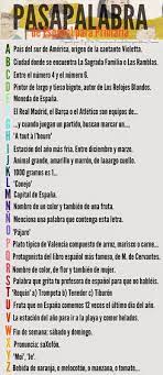 Una gran oportunidad de pasar una tarde excepcional a la vez que haces trabajar ingenio. Ya Sabeis Que Si Por Mis Alumnos Fuera La Hora Semanal Que Tienen De Espanol Consistiria En Traducir Cancio Clase De Espanol Juegos De Vocabulario Pasapalabra