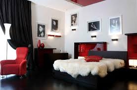 Match your curtains, armchair and headboard for a unified look in your red bedroom. 15 Pleasant Black White And Red Bedroom Ideas Home Design Lover