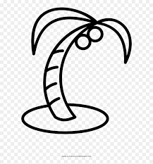 Coloring page beach palm trees 1. Palm Tree Coloring Page Line Art Hd Png Download Vhv