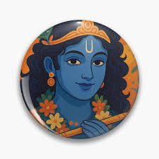 Krishna Love Pins and Buttons for Sale