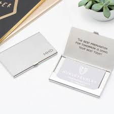 From calculator business card holders, to notepads with card holders, our selection has many different types of promotional business card holders. Personalised Polished Business Card Holder Hurleyburley