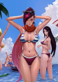 Pool Party Fiora and KaiSa (Ache) [League of Legends] : rrule34