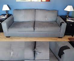 One of the first things my husband and i bought when we moved in together was a huge microfiber sectional. How To Fix A Couch With Torn Upholstery 8 Steps With Pictures Instructables