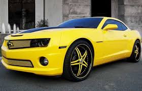 Yellow Chevy Camaro With Custom Grille And Rims Wallpaper Chevy Camaro Camaro Yellow Camaro