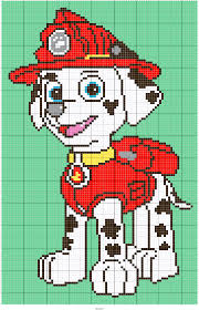 Paw Patrol Designed By Regina Souverein Stitch Fiddle Avec Images Chats En Points De Croix Patte Patrouille