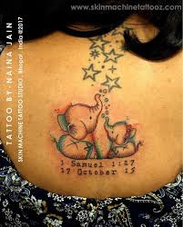 Mom And Baby Elephant I Ll Probably Still Just Do One Ellie But I Like The Idea Of The Bubbles Turning Into Stars Mom Tattoos Baby Tattoos Mother Tattoos