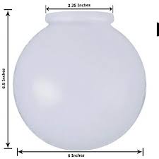 Free shipping* on our glass shades. Kor K21815 6 Inch White Glass Globe Lamp Shade 3 1 4 Inch Fitter Opening Lighting Fixture Replacement Walmart Com Walmart Com