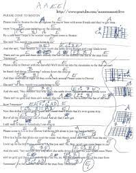 Please Come To Boston Guitar Chord Chart Lyrics And Chords Music Chords Guitar Songs