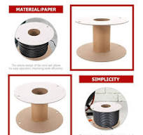 GOOHOCHY Cable Reel Cord Reel Brown Paper 1Pcs