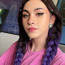 Dreadlock Erweiterungs dünnes Ombre DE oder SE synthetische Dreads  dunkelbraun bis hell lila