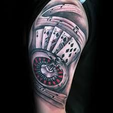 Playing cards tattoo on shoulder. Top 87 Playing Card Poker Tattoo Ideas 2021 Inspiration Guide