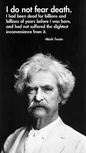 Something That I Should Read Constantly This Quote Seems To Bring Peace To The Inevitable Fear Mark Twain Quotes Atheist Mark Twain