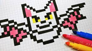 Halloween Pixel Art - How To Draw a Bat #pixelart - YouTube