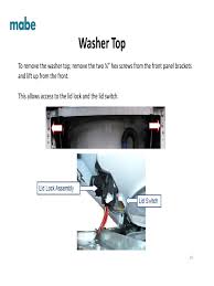 Normally the problem is with the lock mechanism . Mabe Washer Top Lid Lock Operation Pdf Washing Machine Switch