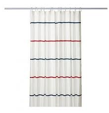 Ikea Myrviken Fabric Shower Curtain Blue Red White Stripe Nautical Colorful Shower Curtain Bathroom Shower Accessories Nautical Shower Curtains