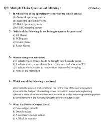 Solved 5 Marks Q5 Multiple Choice Questions Of Chegg Com