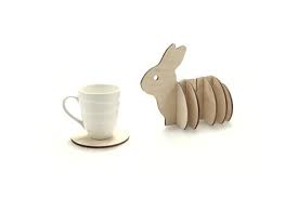 Wooden 3d Bunny Coaster Set Handmade Animal By Firefeatherdesign Coaster Furniture Coaster Set Coasters
