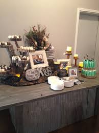 Hunting Theme Grooms Table It Was The Hit Of The Wedding Grooms Cake Tables Grooms Table Diy Wedding Theme