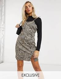 4.7 out of 5 stars 3,264. Wednesday S Girl Cami Mini Dress With Long Sleeve T Shirt Layer In Leopard Asos
