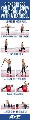 9 Exercises You Didn T Know You Could Do With A Barbell Barbell Workout Bar Workout Exercise
