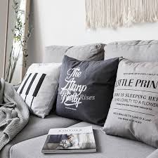 Rated 4.5 out of 5 stars. White Decorative Pillows Canvas Square Gray Couch Bed Pillow Core Not Included