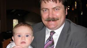 How Ron Swanson ended up leading a baptismal procession