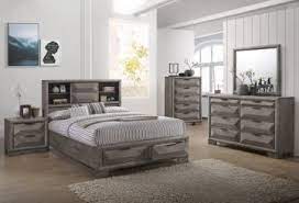 These complete furniture collections include everything you need to outfit the entire bedroom in coordinating style. New Classic Carter 4pc Bookcase Storage Bedroom Set In Antique Grey