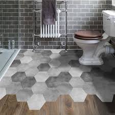 grey hexagon diy floor sticker non slip self adhesive pvc sticker living room bedroom bath waterproof bathroom flooring tile stickers kitchen bathroom flooring