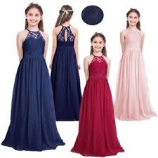 Ein stillkleid zur hochzeit bietet ihnen genau das, was sie in einer solchen situation benötigen. Festliches Madchen Kleider Lange Brautjungfern Hochzeit Party Prinzessin Kleid Ebay