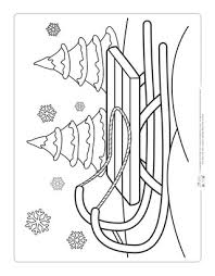 The most famous sled is the sleigh of santa claus. Winter Coloring Pages Itsybitsyfun Com