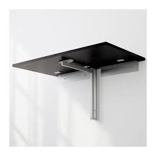 Bjursta Brown Black Wall Mounted Drop Leaf Table Ikea In 2020 Wall Mounted Table Drop Leaf Table Leaf Table