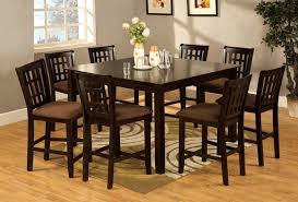 Cm3246pt 7pc 7 Pc Eleanor Espresso Finish Wood Counter Height Dining Table Set Counter Height Dining Table Counter Height Dining Table Set High Dining Table