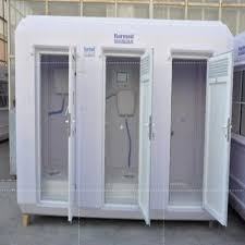 Commercial portable toilet setup
