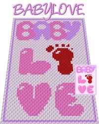 Képek, minták / meine versuche: Hakelmuster Baby Love Girl Grafik Fur C2c Decke