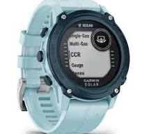 Aqua Smartwatch Scuba Diving Garmin Descent G1 Solar Smart Fitness Watch  Ocean Bound Plastic