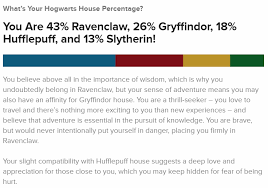 In psychology there are five main traits that researchers argue make up the human personality. What S Your Hogwarts House Percentage Fandom