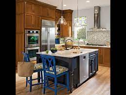 Well, naturally, we are going to show you brown kitchen cabinets. Dark Blue Island Brown Kitchen Cabinets Modern Kitchen Furniture Kitchen Design Diy Brown Kitchen Cabinets