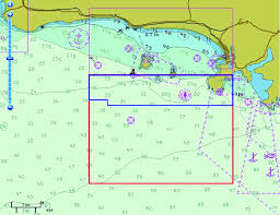 Water Depth Map From Electronic Navigational Chart Via Map